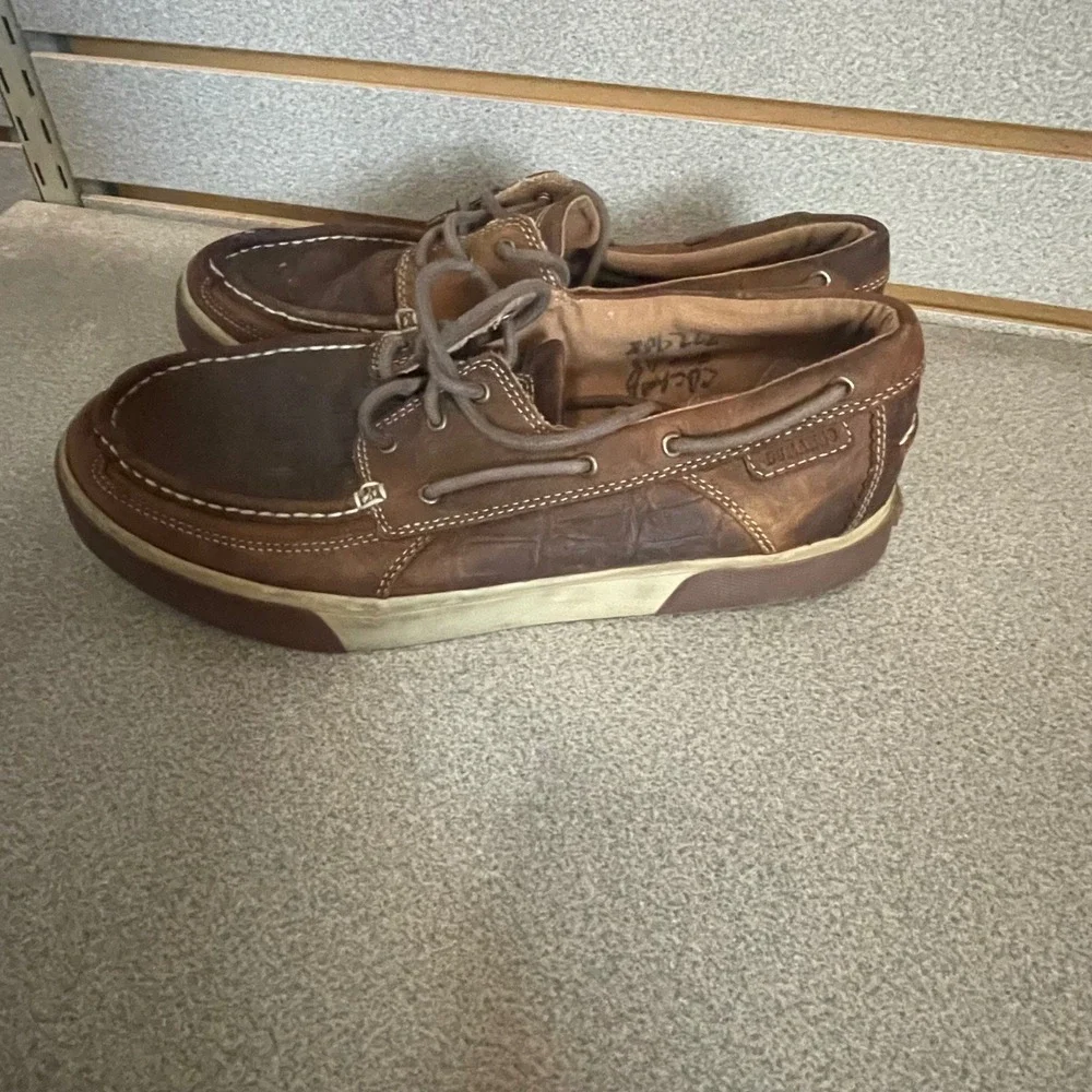 Durango‎ Mens DDB0143 Brown Leather Boat Shoes Moc Toe Loafers Size 9M